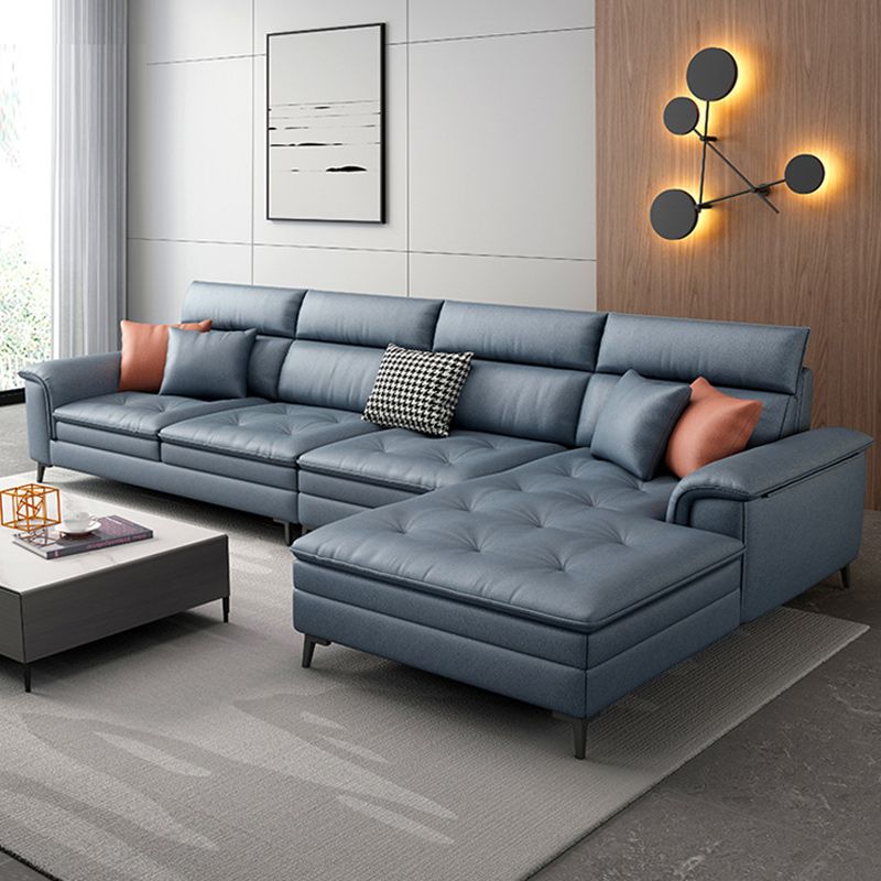 133.86" L Modern Sectionals Pillow Top Arm Sectionals with 4-Seater