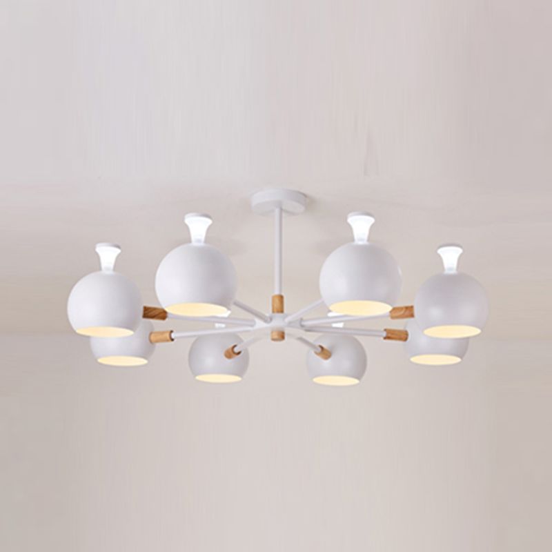 Multi Light Spherical Branch Hanging Light Modern Style Metal Hanging Lighting for Bedroom