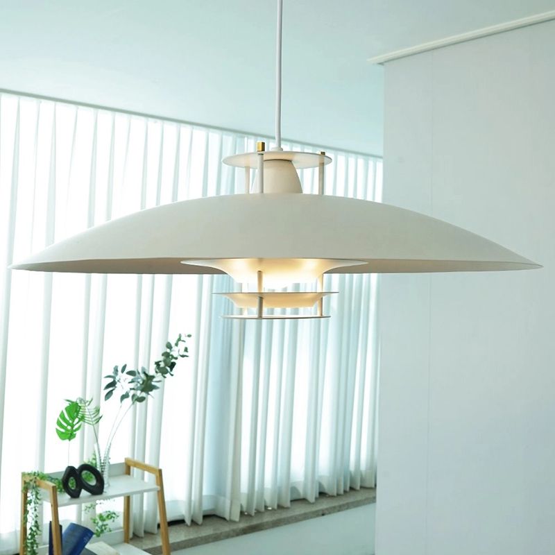 1 Luz de colgante colgante único de estilo moderno de metal para restaurante para restaurante