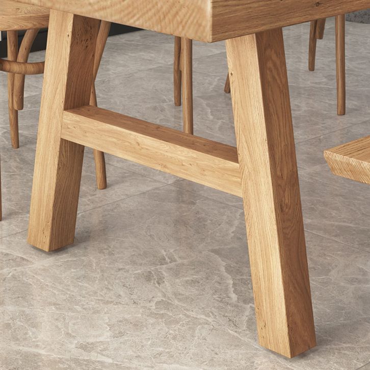 Modern 1/2/3/5/6 Pieces Rectangle Dining Set Solid Wood Dining Table with Chairs