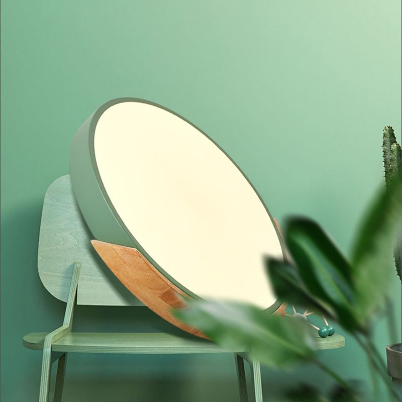 Round Shade 1-Light Flush Mount Moderne Einfache Art Flush Mount Deckenleuchten