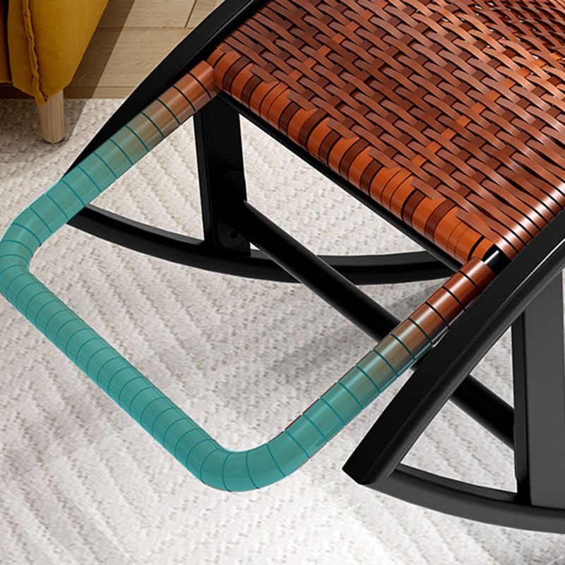 Wicker Spindle Rocking Chair Contemporary Outdoor Rocker Chair