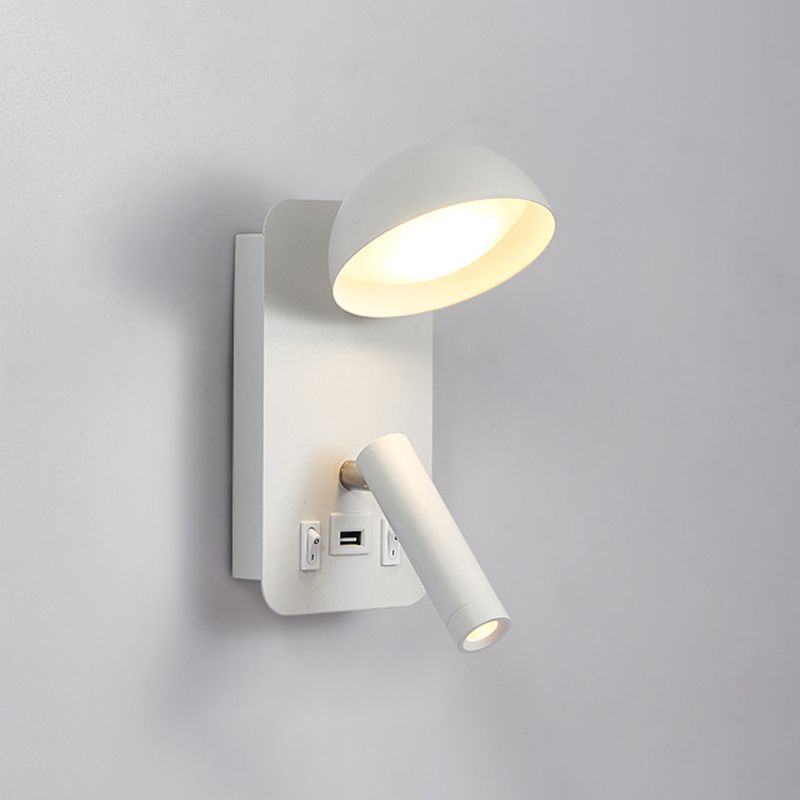 Modern Style Cylinder Shape Wall Sconce Metal 2 Lights Sconces for Bedroom