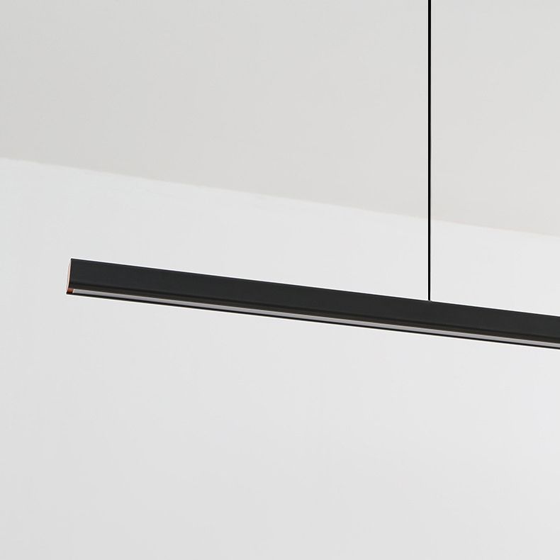 Simplicité Contemporary Island Light Acrylique Long Strip Prowing Lampe pour salle à manger