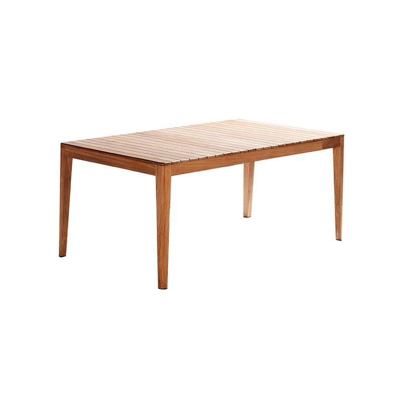 Solid Wood Dining Table Farmhouse Brown Table for Living Room