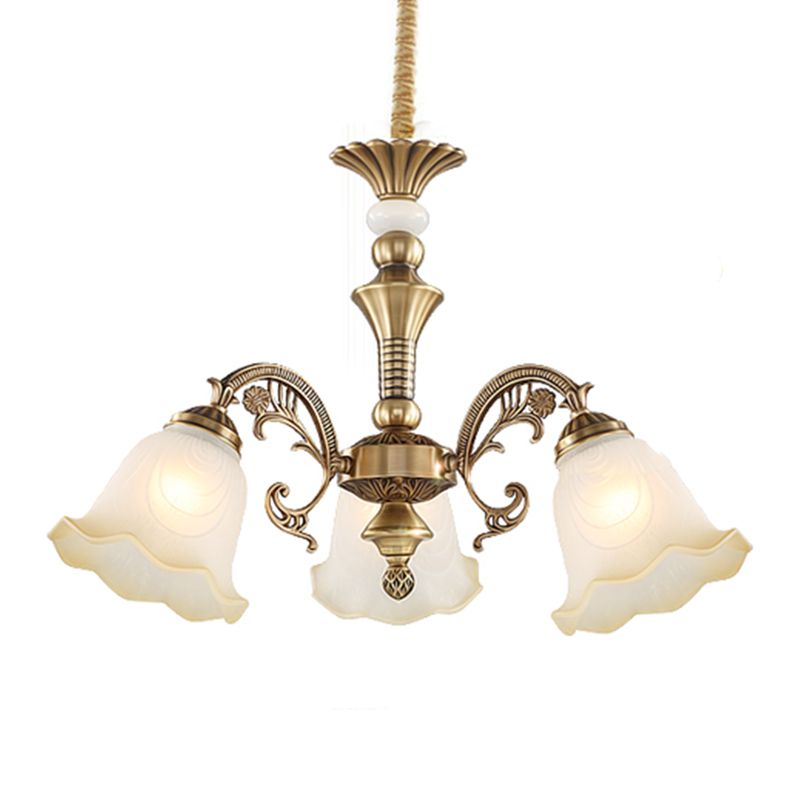 Bell-Shaped Pendant Lights Modern Glass Pendant Chandelier in Gold