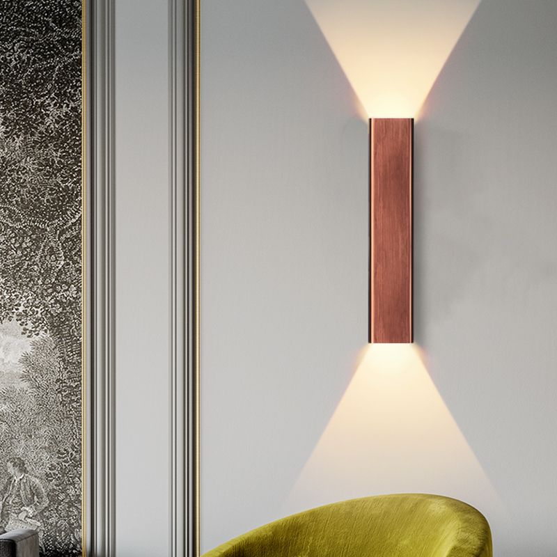 2 Lights Metal Wall Light Modern Style Square Shape Wall Mount Light Fixture