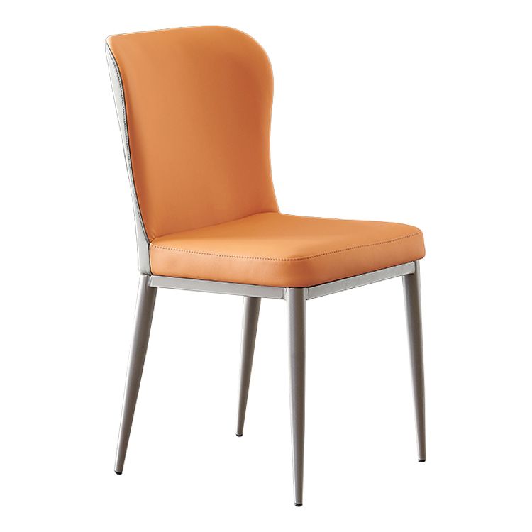 Silla de comedor de metal estilo moderno Sillas laterales sin brazos con respaldo (juego de 2)