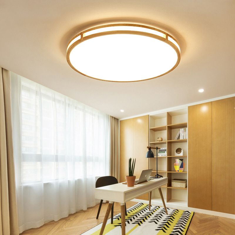 Runde Geformte Bündige Beleuchtung Minimalistisch Holz-Schlafzimmer LED-Unterputz-Halterung