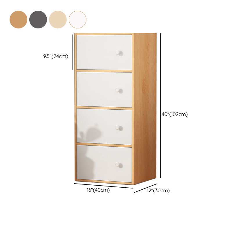 Minimalist Wooden Accent Cabinet Rectangle Storage Cabinet with Drawer