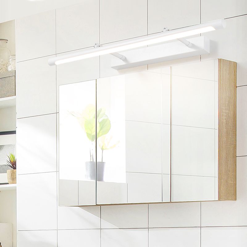 Vanité de tube extensible s'accompagnement de luminaire simplicité en métal applique murale LED en blanc