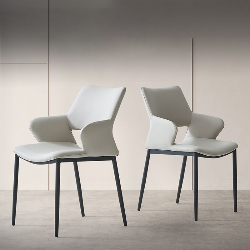 Dining Room Faux Leather Chair Industrial Home Parsons Dining Chair