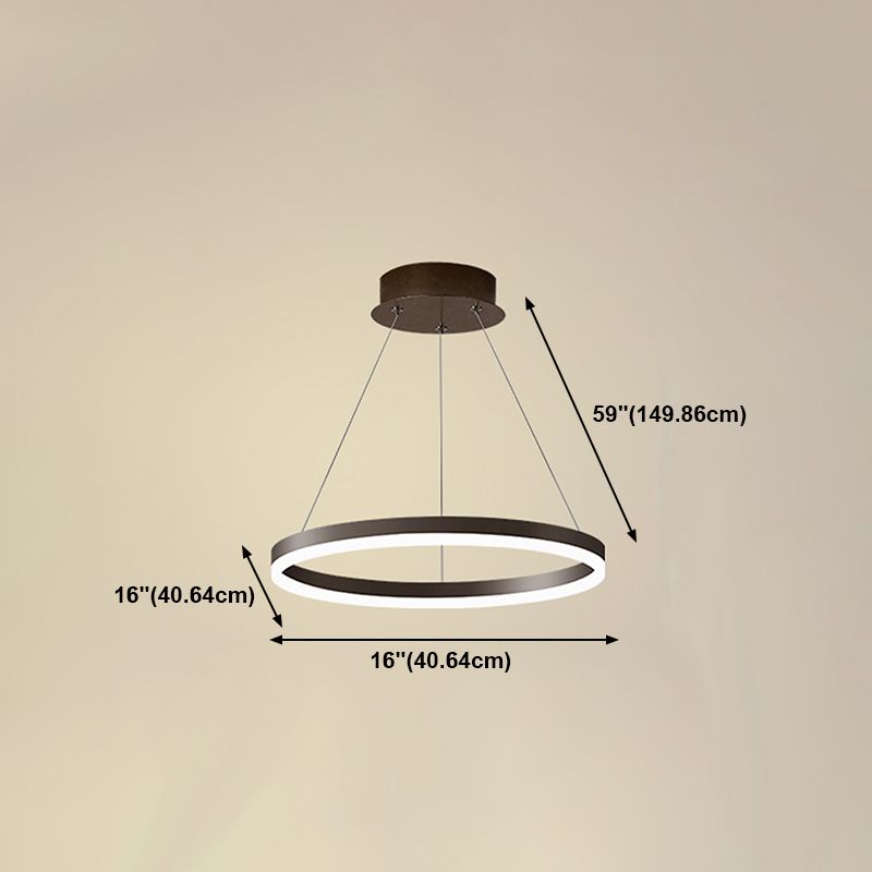 Forme de roue Métal Pendre Luminure de style moderne 1 Light Hanging Lightture