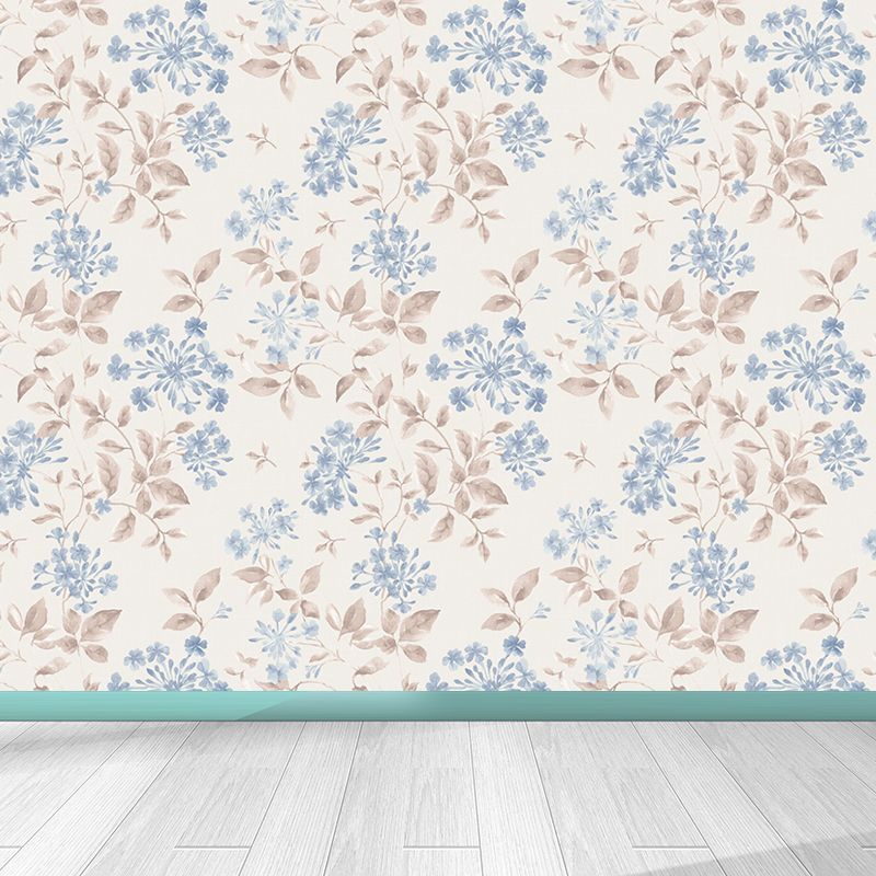 Light Color Flowers Wall Mural Decal Moisture Resistant Modern Girls Bedroom Wal Art