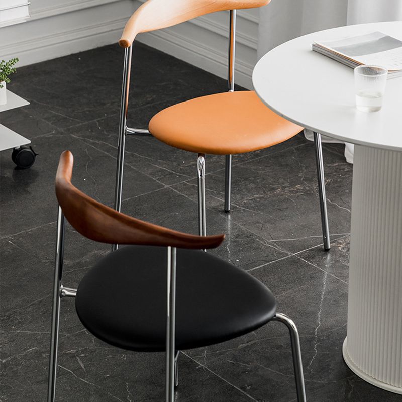 Contemporary Style Side Chair Open Back Dining Room Chair for Home