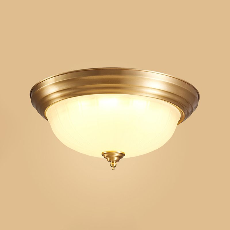 Glass Gold Flush Mount Ceiling Fixture Dome Minimalist Flush Light Fixture