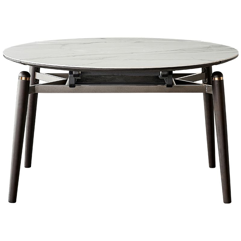 Modern 1/4/5 Pieces Dining Sintered Stone Dining Table Set with Metal Legs for Home