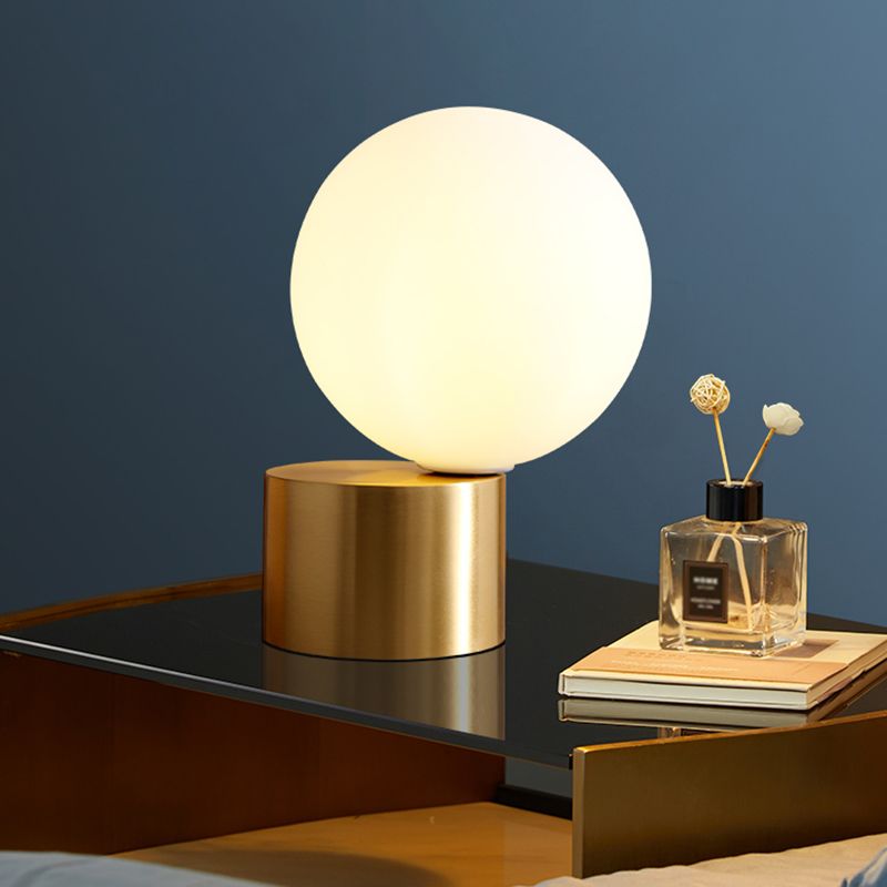 Lampe à table sphérique à 1 lumière Lumière en verre moderne