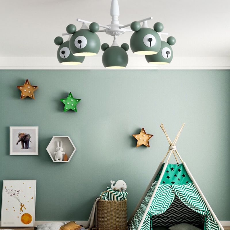 Modern Style Chandelier Light Nordic Macaron Metal Pendant Light for Living Room