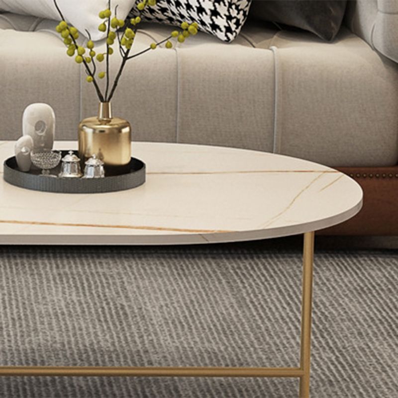 Glam Cocktail Table 4 Legs Slate Round/Oval Coffee Table Set