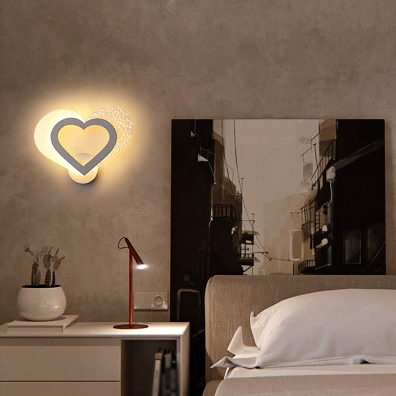 Fispositivi da parete in stile creativo cartone animato Light Acrilic Wall Light per camera da letto