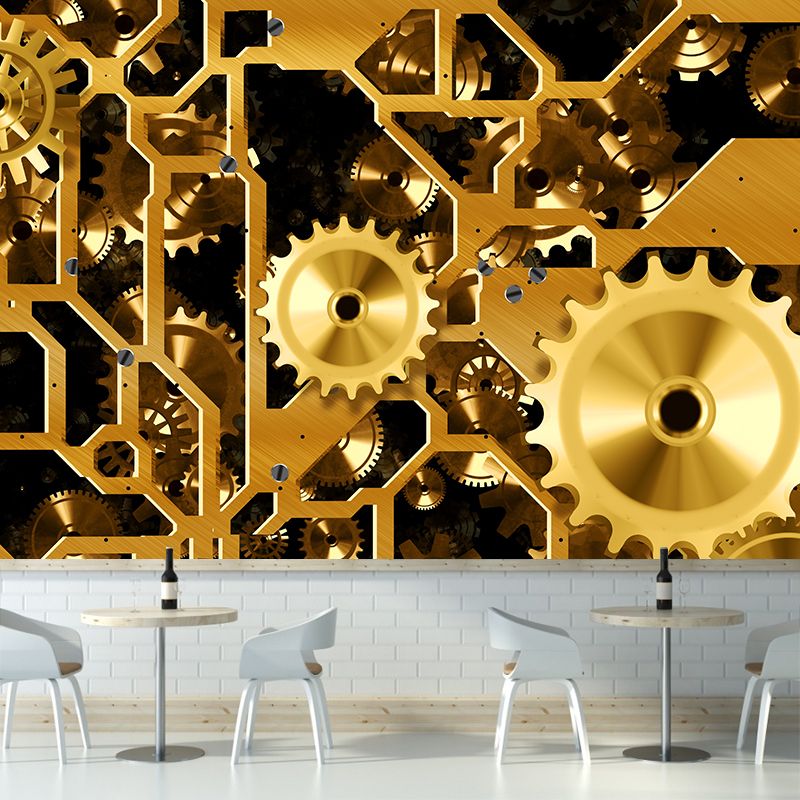 Cool Metal Gear Murals Wallpaper for Bedroom, Waterproofing, Custom Size Available