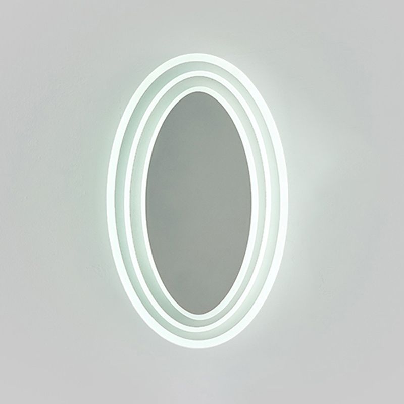 Modern Simple Iron Wall Light Ellipse Shape Rotatable Wall Lamp for Living Room