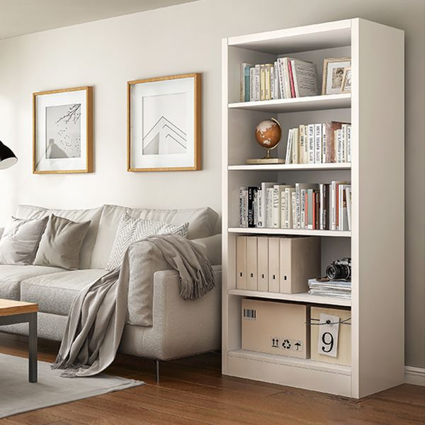 Closed Back Standard Bookcase Scandinavian Engineered Wood Bookshelf