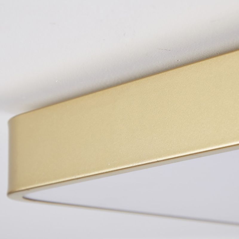 Minimalist LED Flush Mount Ceiling Light Golden Geometry Ceiling Lamp with Acrylic Shade