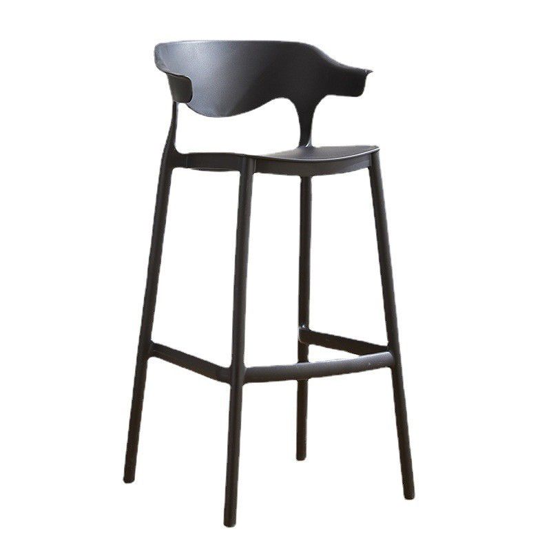 Contemporary Acrylic Bar Stools Indoor Low Back Counter Chair