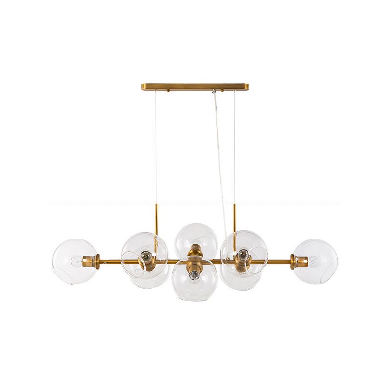 Modern metalen eiland verlichtingsarmaturen