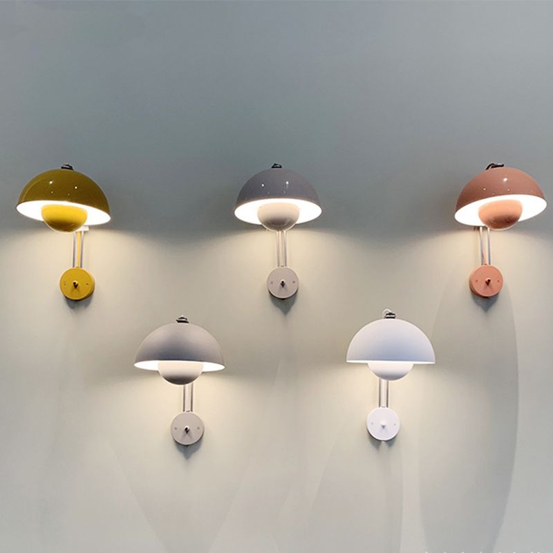 Modern Dome Wall Sconce Lighting Metal 1-Light Wall Sconces for Living Room