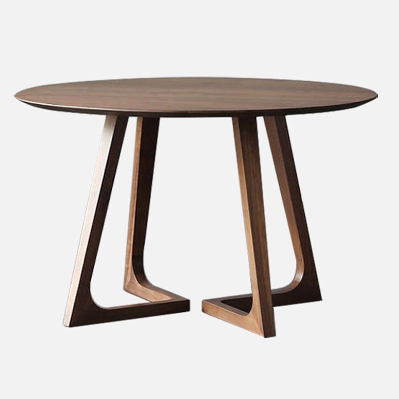 Round Solid Wood Dining Table Set 1/4/5 Pieces Dining Set for Kitchen