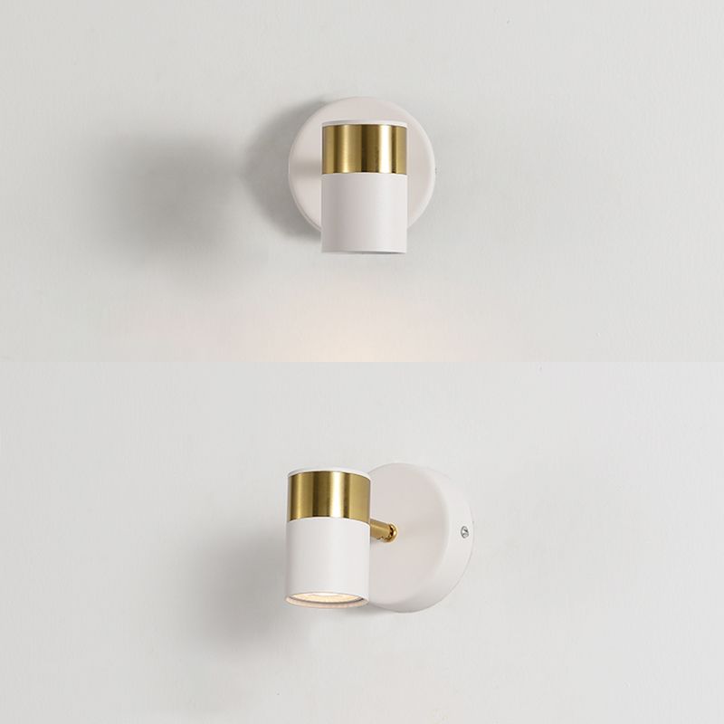 Half Cylinder Metal Wall Sconce Modern Style 1-Light Reading Wall Mount Lighting