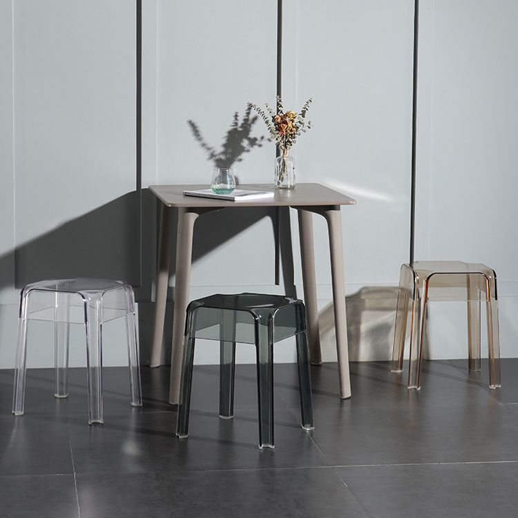 Modern Style Backless Bar-stool Plastic Counter Bar Stool with Plastic Legs for Home