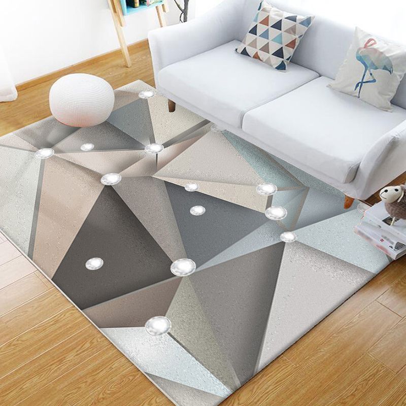 Fancy Modern Area Carpet Geometric Patroon Polyester Area Rug niet-slip achterste tapijt voor huisdecoratie