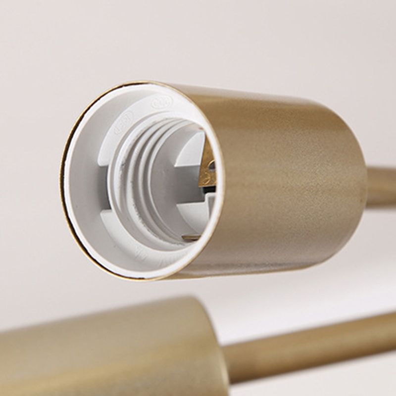 Industrial Vintage Sputnik Ceiling Fixture Wrought Iron Semi Flush Mount for Living Room