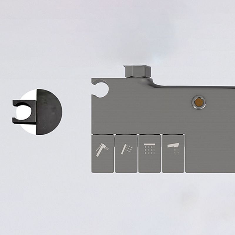 Brass Wall Mounted Shower System Slide Bar Included Shower Set