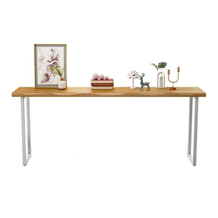 1/3 Pieces Modern Rectangular Bar Table Set Wooden Counter Table with High Stools