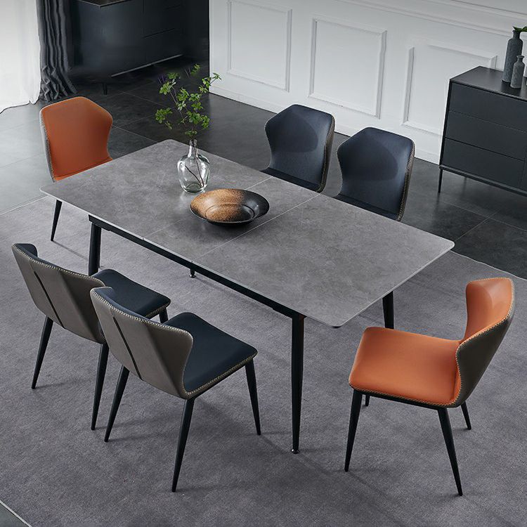 Kitchen Modern Sintered Stone Top Dinette Set with Removable Leaf Dining Room Furniture