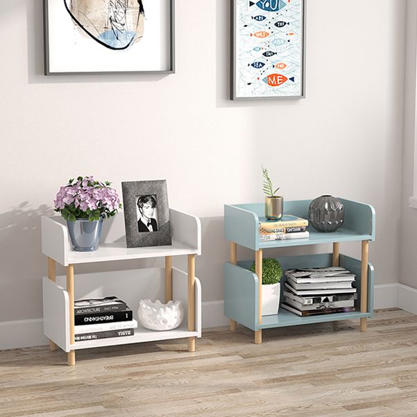 Scandinavian Style Bookshelf Open Back Engineer Wood Bookcase for Office