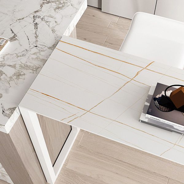 Contemporary Style 1/2/3/5 Pieces Bar Table Set Rectangle Bar Table with High Stools