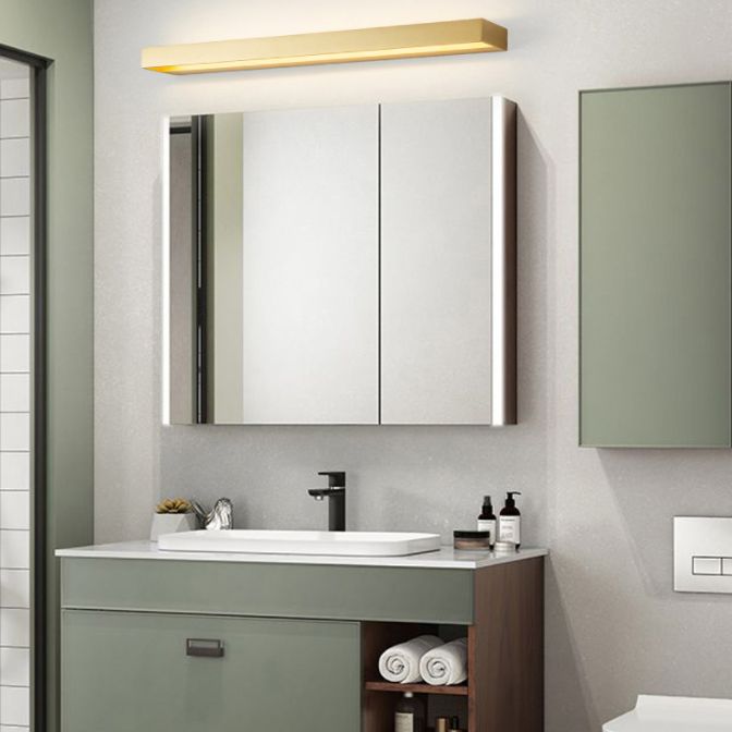 STYLE minimaliste moderne Rectangle mural Vanity Lights Metal Vanity Sconce pour salle de bain