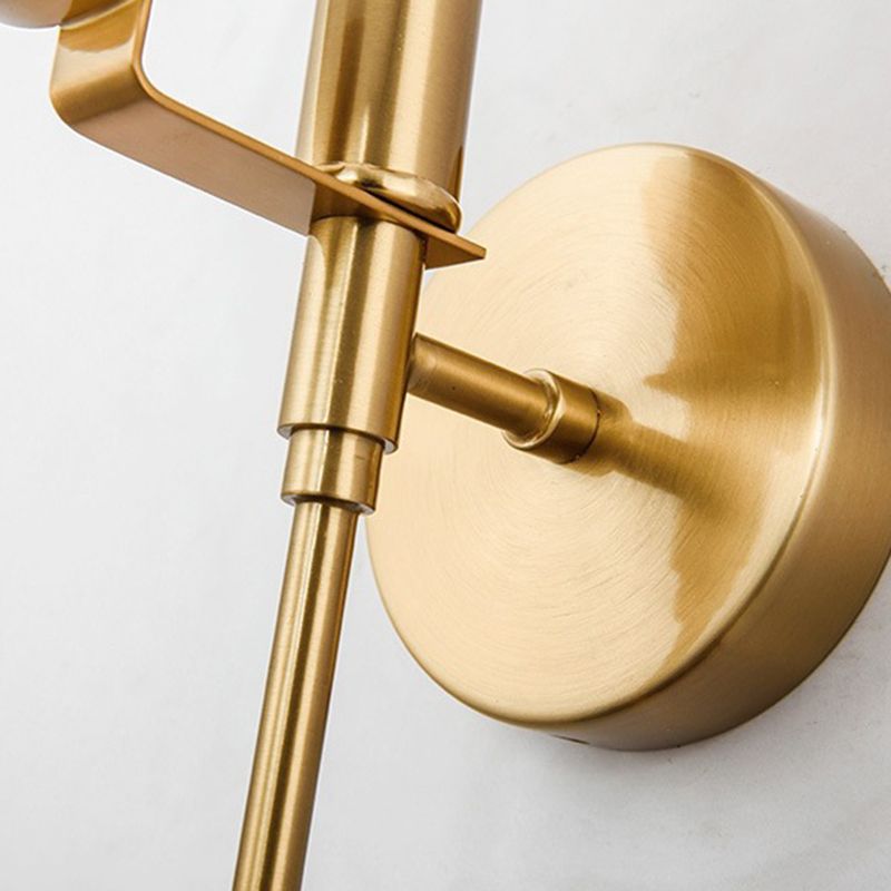 Single Golden Modern Wall Mounted Sconce Shaded Wall Light for Foyer