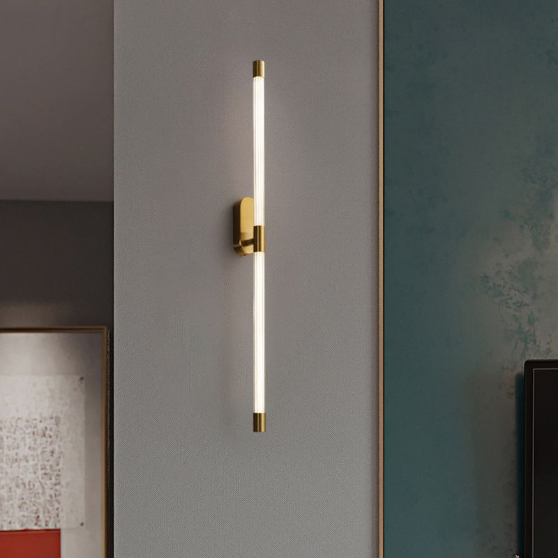 Lineaire wandkandelverlichting Moderne wandlamp metaal 1 lichte sconce verlichtingsbeveiliging