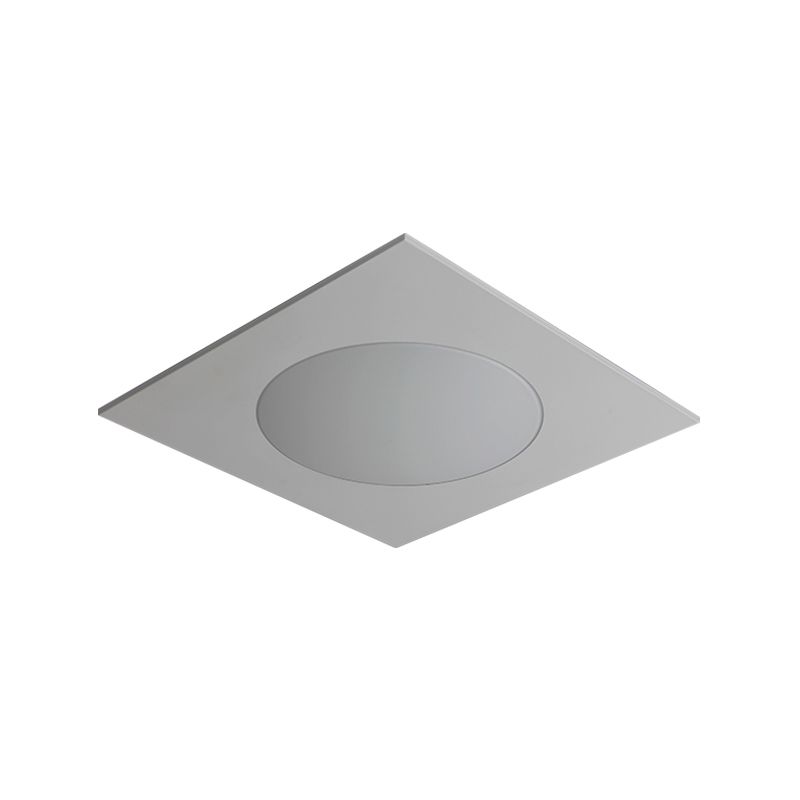 Luminaria LED de acrílico para montaje en techo, cuadrada, blanca, contemporánea, empotrada, de 19,5"/23,5" de ancho, con luz blanca/cálida