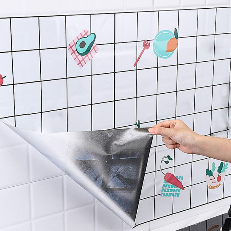 Grid Mosaic Peel & Stick Tile Water-resistant Kitchen Backsplash Wallpaper