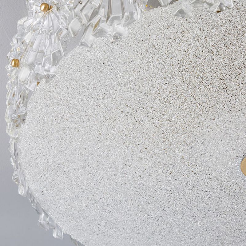 Modern Drum Flush Mount Lighting Crystal Multiple-Light Ceiling Lighting