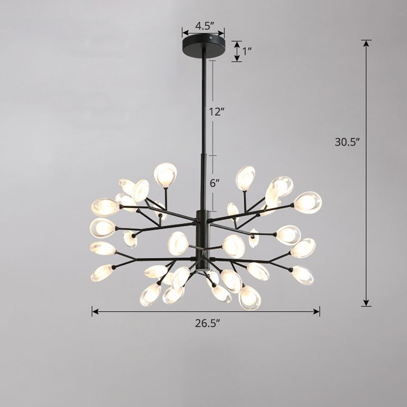 Baumzweiste Wohnzimmer Deckenlampe Acryl minimalistische LED Kronleuchter Anhänger Licht