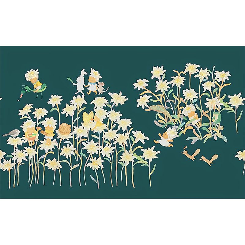 Peinture murale artistique pour bébé, motif de jardin féerique, décoration murale de couleur douce pour chambre d'enfant